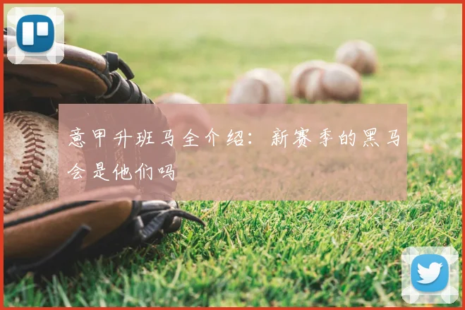 意甲升班马全介绍：新赛季的黑马会是他们吗
